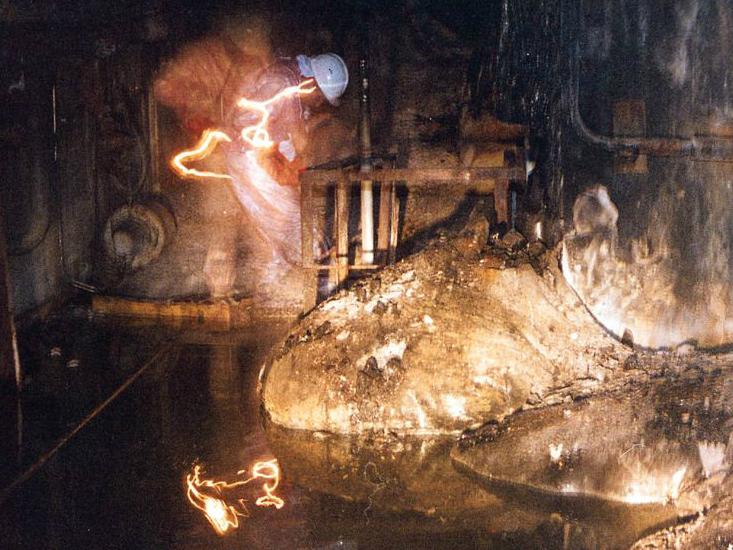Chernobyl glowing