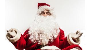 Santa Claus lotus position